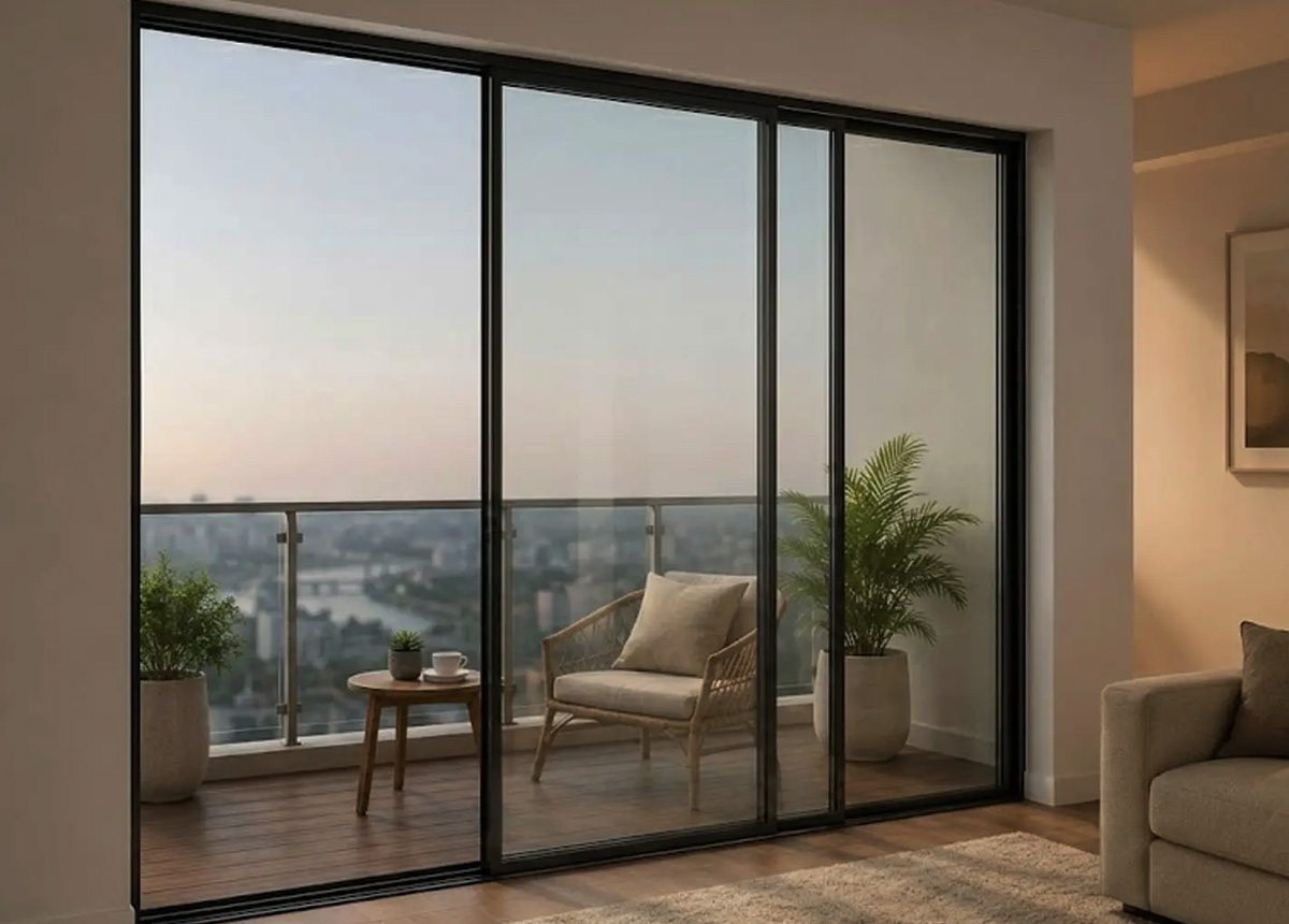Janela com vista para um espaço exterior